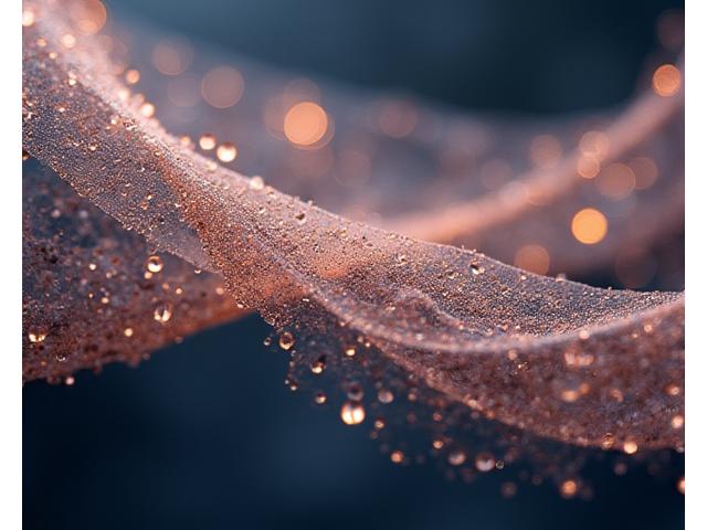 繊細なシルク繊維の光沢